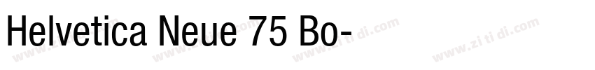 Helvetica Neue 75 Bo字体转换